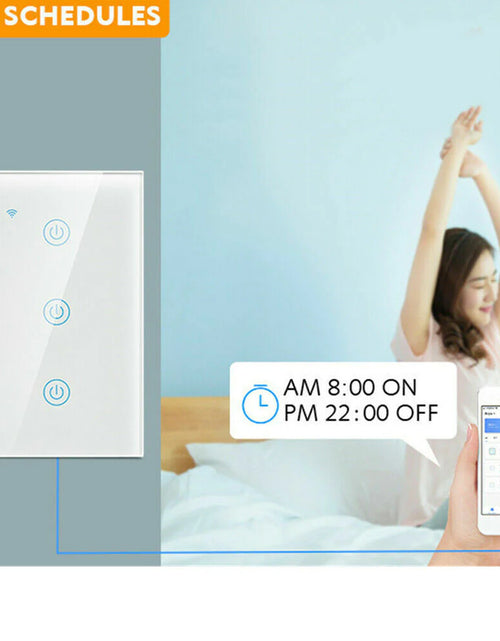 Load image into Gallery viewer, 1/2/3/4 Gang Wifi Smart Wall Touch Light Switch Glass Panel for Alexa/Google APP
