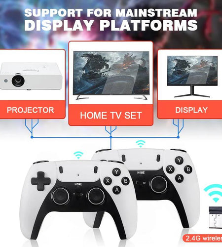 [Black Friday] Ntaanoo 2025 New Video Gamepad Console, 2.4G Dual Wireless Game Controller, Support 4K Game Graphics, over 42,000 Classic Retro Games, Best Christmas Gift for Boys!