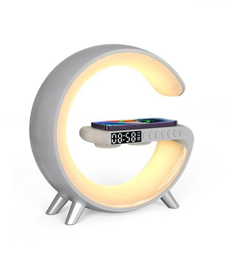 New Intelligent G Shaped LED Lamp Bluetooth Speake Wireless Charger Atmosphere Lamp App Control for Bedroom Home Decor