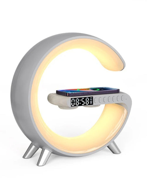 Load image into Gallery viewer, New Intelligent G Shaped LED Lamp Bluetooth Speake Wireless Charger Atmosphere Lamp App Control for Bedroom Home Decor
