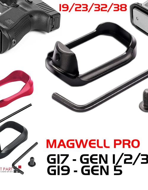 Load image into Gallery viewer, Anodized Aluminum Flared Magwell for Glock 19/17/22/24/31/34/35/37 Gen 1/2/3/4/5
