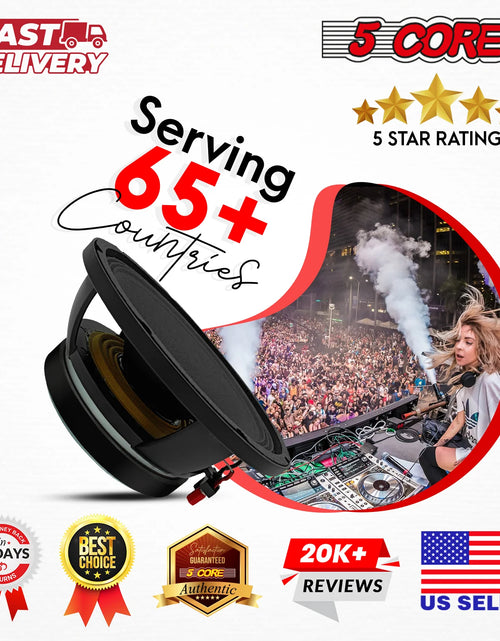 Load image into Gallery viewer, 5 CORE 10 Inch Subwoofer Speaker 600W Max 4 Ohm Full Range Replacement DJ Bass Loudspeaker
