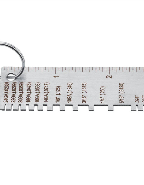 Load image into Gallery viewer, 2PCS Thickness Gage Sheet Metal Gauge Measuring Tool Wire Gauge Stainless Steel
