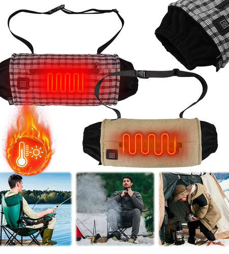 Electric Hand Warmer USB Charging Heated Hand Muff 3-Gear Temperature Control Adjustable Hand Warmer for Winter Camping