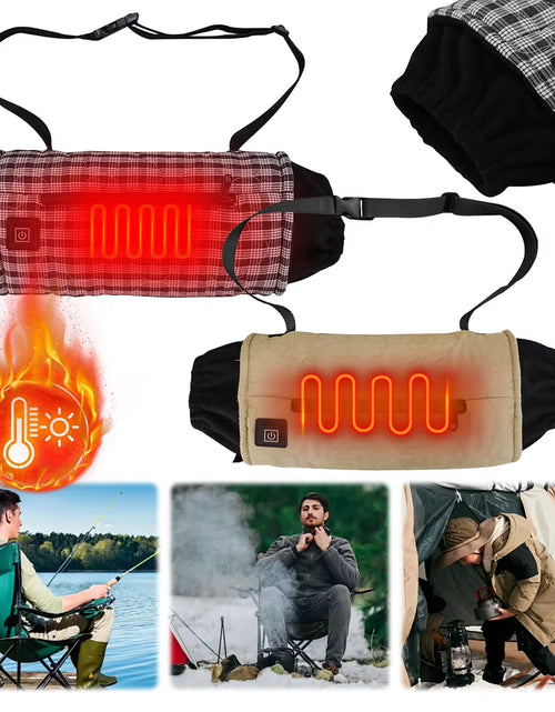 Load image into Gallery viewer, Electric Hand Warmer USB Charging Heated Hand Muff 3-Gear Temperature Control Adjustable Hand Warmer for Winter Camping
