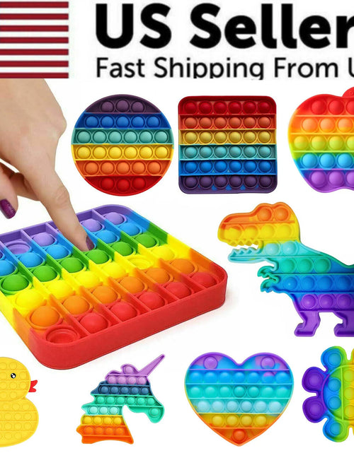 Load image into Gallery viewer, Popit Fidget Toy Push Bubble Sensory Stress Relief Kids Family Games Square Game
