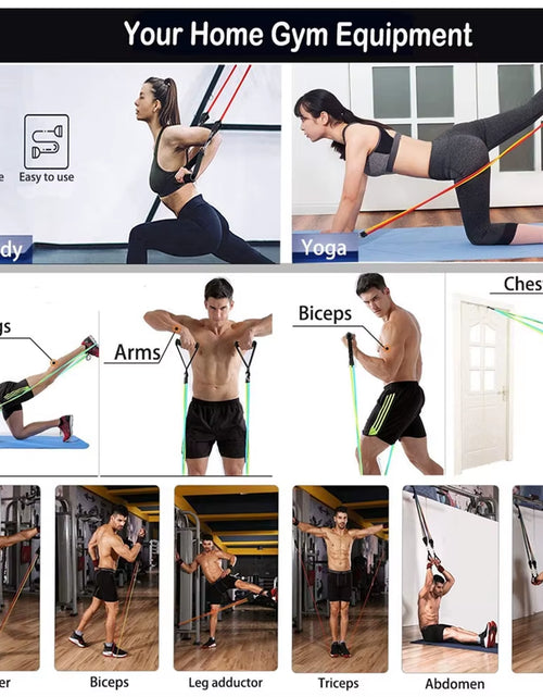 Load image into Gallery viewer, 200Lbs Resistance Bands Set Exercise Workout Loop Bands Gym Training Fitness Sports Gym Equipment for Home Bodybuilding Weight
