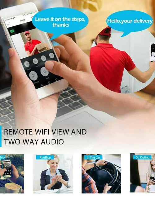 Load image into Gallery viewer, Wifi Ring Doorbell 1080P HD Security Camera Wireless Door Bell Camera with Chime
