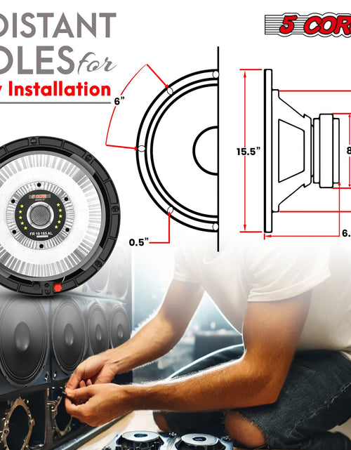 Load image into Gallery viewer, 5 CORE 10 Inch Subwoofer Speaker 600W Max 8 Ohm Full Range Replacement DJ Bass Loudspeaker
