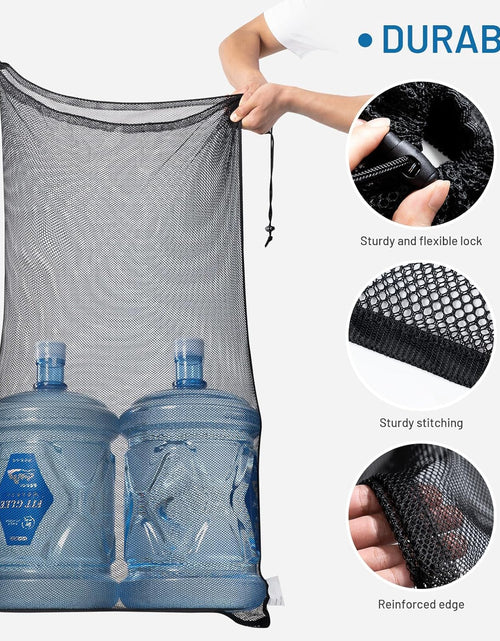 Load image into Gallery viewer, Mesh Bag Durable Mesh Drawstring Bag Gym Sports Equipment Bag Large Mesh Net Bag
