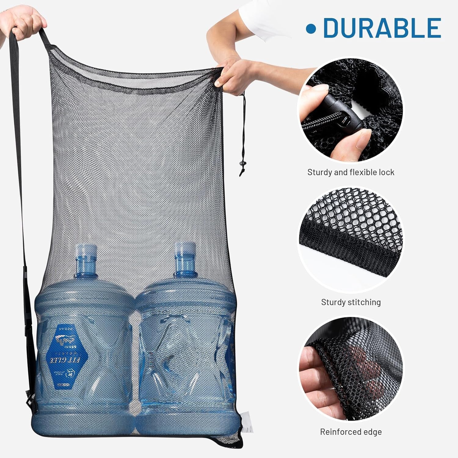 Mesh Bag Durable Mesh Drawstring Bag Gym Sports Equipment Bag Large Mesh Net Bag