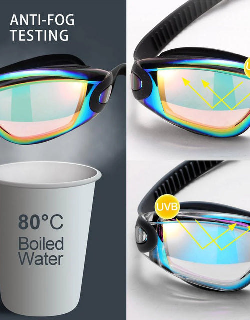 Load image into Gallery viewer, Clear Comfortable Swimming Goggles UV- Anti-Fog Swim Glasses Mirror Adult &amp; Kids
