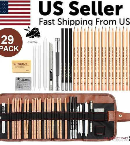 29PCS Professional Drawing Artist Kit Set Pencils and Sketch Charcoal Art Tools
