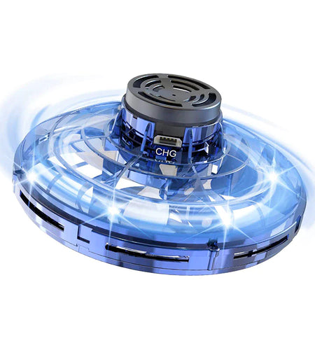 Flying Fidget Spinner Drone Ball UFO Stress Focus Hand Fun Toy LED Kids & Adults