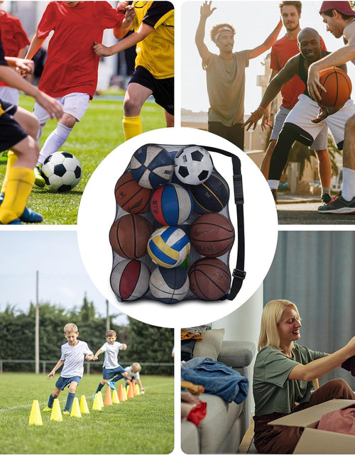 Load image into Gallery viewer, Mesh Bag Durable Mesh Drawstring Bag Gym Sports Equipment Bag Large Mesh Net Bag
