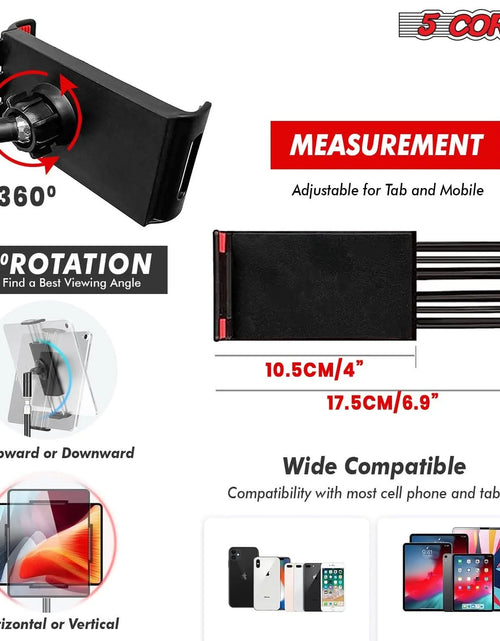 Load image into Gallery viewer, 5 Core Tripod Mic Stand W Phone Holder Height Adjustable Microphone Mount Stands
