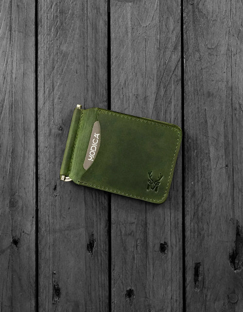Load image into Gallery viewer, Hodica Larga - Genuine Leather Natural Money Clip Wallet
