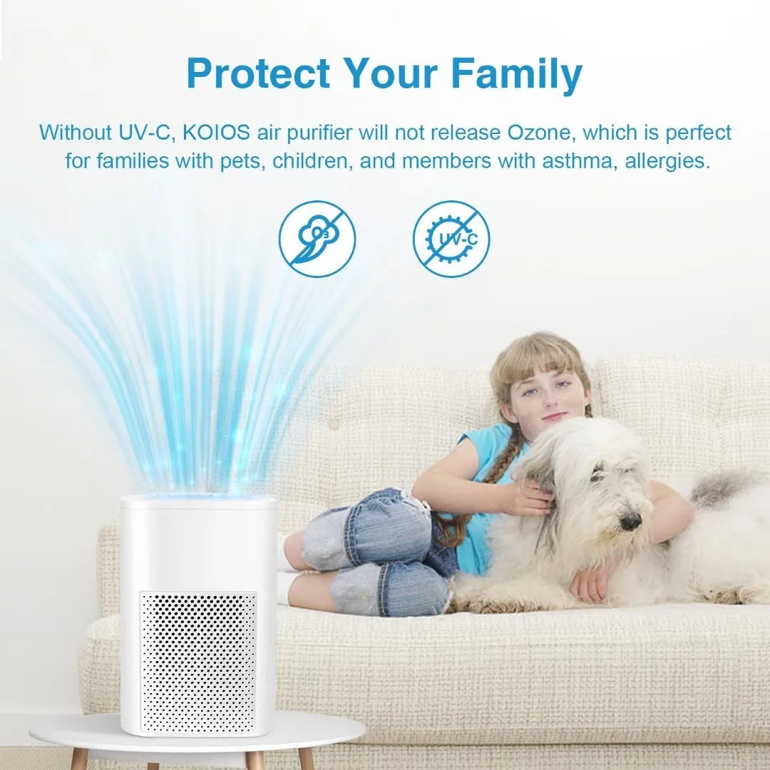 Air Purifiers for Allergies and Asthma, Ailkin Air Cleaner for Home,Bedroom,Allergy,Dust,Pets,Office,Small Room,Mini Portable Desktop Air Purifier for Smoke Odor