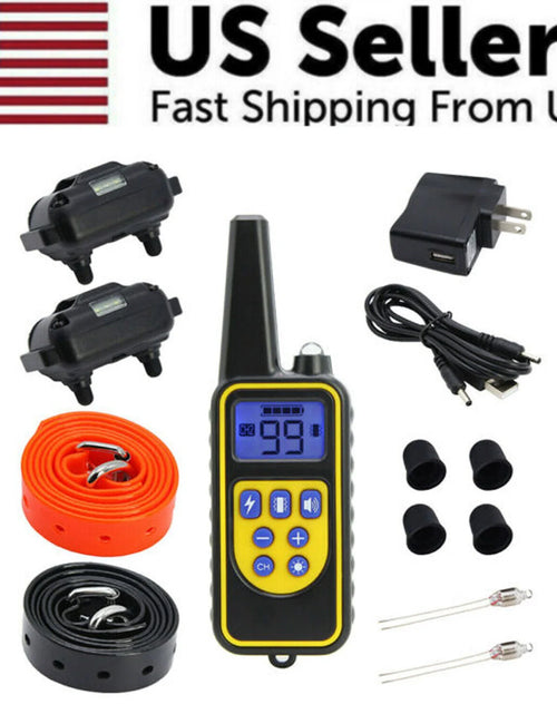 Load image into Gallery viewer, 2600 FT Remote Dog Shock Training 2 Collar Set Rechargeable Waterproof LCD Pet

