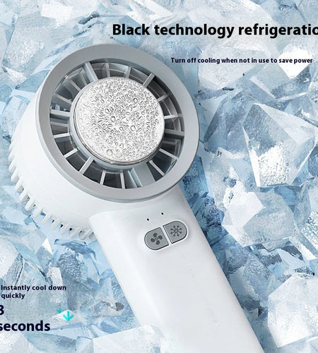 2024 Summer Gadget Handheld Turbo Jet Fan Mini Portable Ice Cold Fan Generation Brushless Motor Wind High Speed Duct Fans Violent Blower