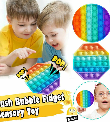 Popit Fidget Toy Push Bubble Sensory Stress Relief Kids Family Games Square Game