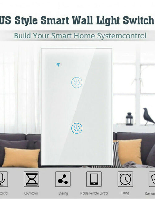 Load image into Gallery viewer, 1/2/3/4 Gang Wifi Smart Wall Touch Light Switch Glass Panel for Alexa/Google APP
