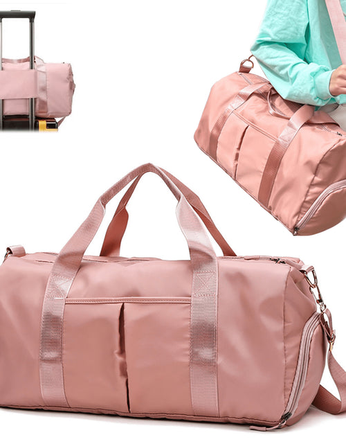 Load image into Gallery viewer, Gym Bag,Travel Duffel Bag ,Sport Gym Tote Bags Swimming Yoga,Waterproof Weekend Overnight Bag,Carry on Bag,Personal Item Travel Bag,Workout Dance Bag for Men &amp; Women,Pink
