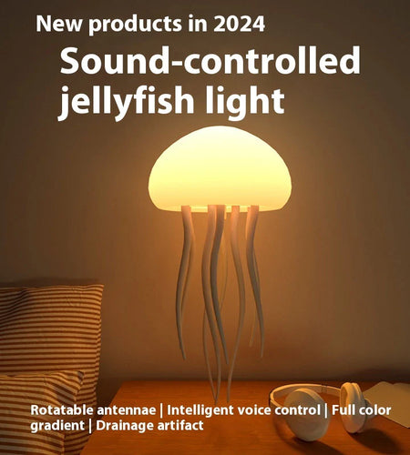 Jellyfish Mood Lamp LED Jellyfish Night Light Portable Jellyfish Lamp Jellyfish Decorations Smart Table Lamp for Bedside Desk