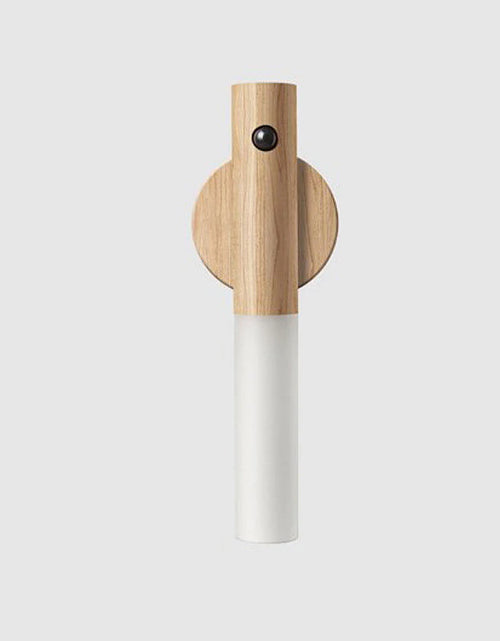 Load image into Gallery viewer, Auto LED USB Magnetic Wood Wireless Night Light Corridors Porch Lights PIR Motion Sensor Wall Light Cabinet Lamp
