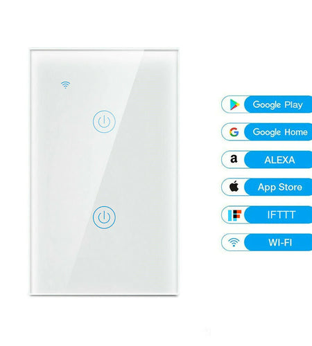 1/2/3/4 Gang Wifi Smart Wall Touch Light Switch Glass Panel for Alexa/Google APP