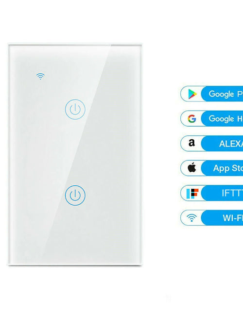 Load image into Gallery viewer, 1/2/3/4 Gang Wifi Smart Wall Touch Light Switch Glass Panel for Alexa/Google APP
