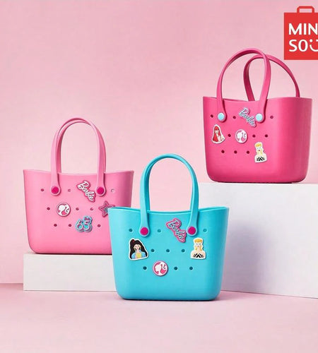 [Holiday Special] Barbie Lunch Bag for Women - Cute Crocs Design, Durable Lunch Tote Bags for Girls, Suitable Size in Pink, Pale Pink, and Blue with Handle, Ideal for School, Work, and Barbie Daylight Shiny Series