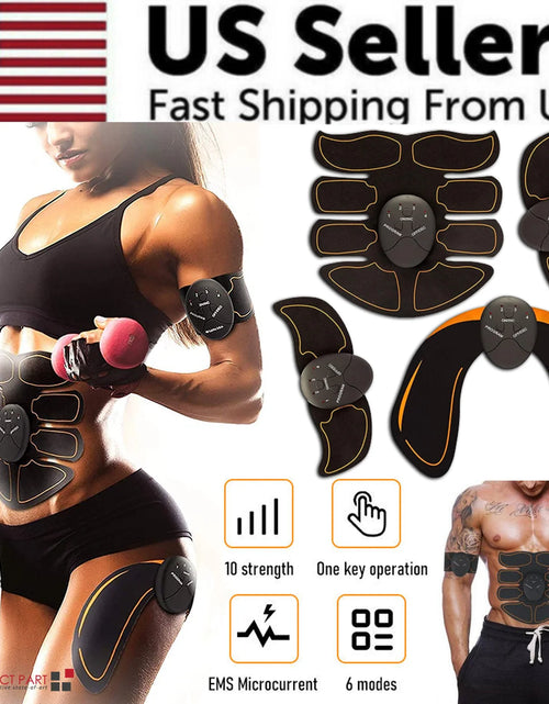 Load image into Gallery viewer, EMS Abdominal Muscle Toning Trainer ABS Stimulator Toner Fitness Binder Gym Belt
