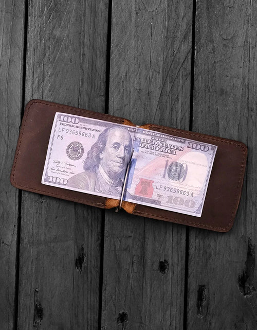 Load image into Gallery viewer, Hodica Larga - Genuine Leather Natural Money Clip Wallet
