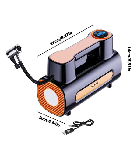Portable Electric Inflator Car Compressor Air Pump with LED Light Portable Compressor for Car Tire Inflator Car Tire Inflator