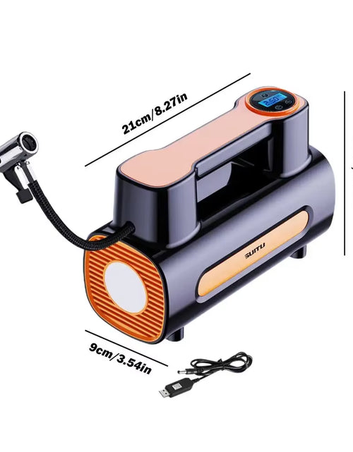 Load image into Gallery viewer, Portable Electric Inflator Car Compressor Air Pump with LED Light Portable Compressor for Car Tire Inflator Car Tire Inflator

