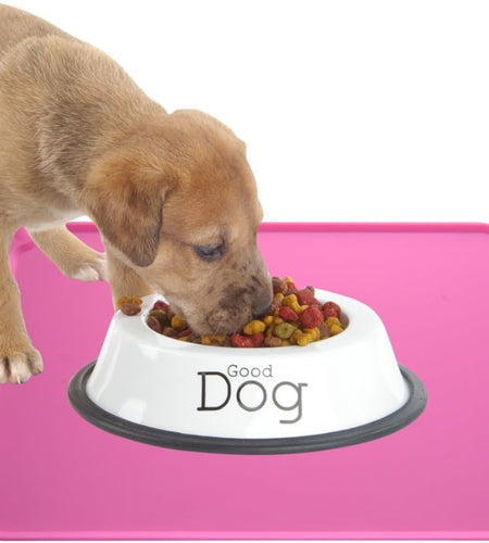 Dog Food Mat, Silicone Dog Cat Bowl Mat, Non Slip Pet Feeding Mat Waterproof Dog Placemat for Small Animals
