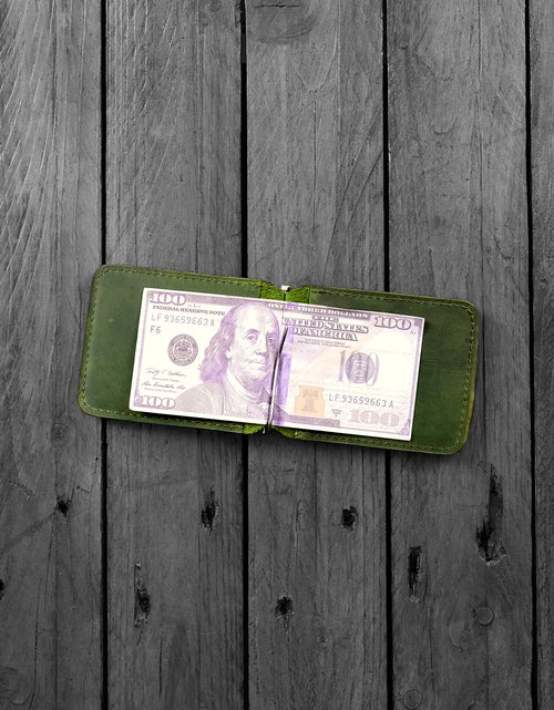 Load image into Gallery viewer, Hodica Larga - Genuine Leather Natural Money Clip Wallet
