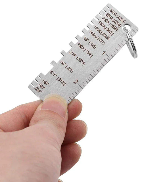 Load image into Gallery viewer, 2PCS Thickness Gage Sheet Metal Gauge Measuring Tool Wire Gauge Stainless Steel
