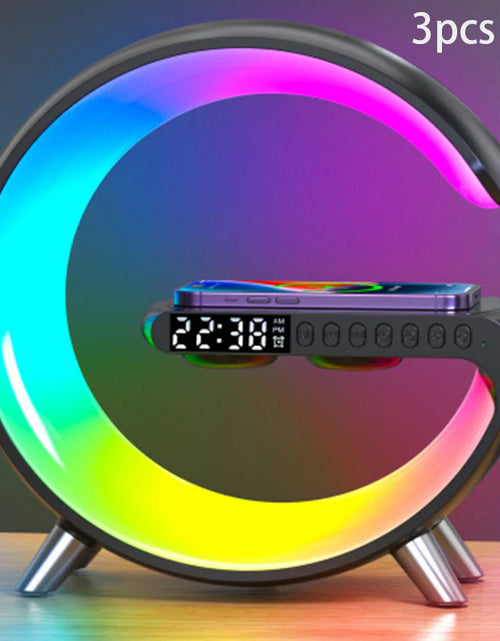 Load image into Gallery viewer, New Intelligent G Shaped LED Lamp Bluetooth Speake Wireless Charger Atmosphere Lamp App Control for Bedroom Home Decor
