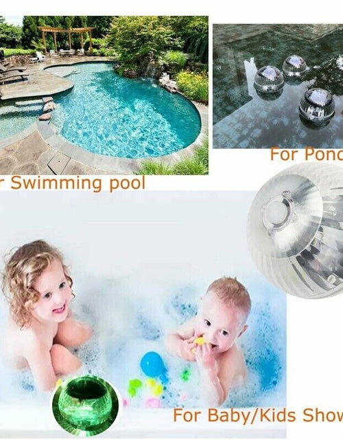 Load image into Gallery viewer, Outdoor Solar LED Floating Light Garden Pond Pool Lamp Rotating RGB Color Change
