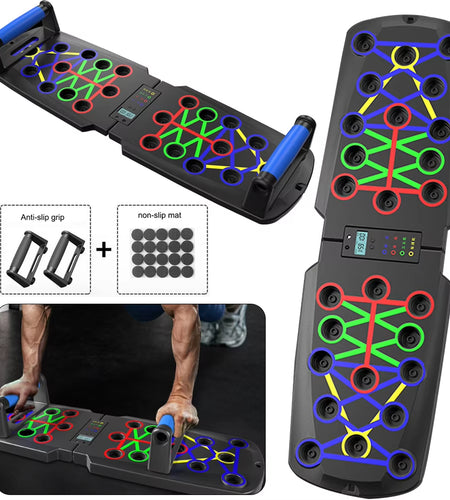 Foldable Push-Up Board 22 Modes at Home Push up Portable Abdominal Household Biceps Brachii Muscle Chest Training Equipment