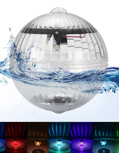 Load image into Gallery viewer, Outdoor Solar LED Floating Light Garden Pond Pool Lamp Rotating RGB Color Change

