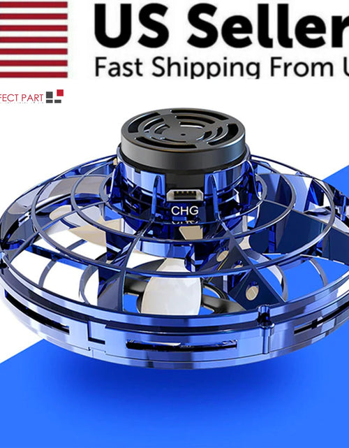 Load image into Gallery viewer, Flying Fidget Spinner Drone Ball UFO Stress Focus Hand Fun Toy LED Kids &amp; Adults
