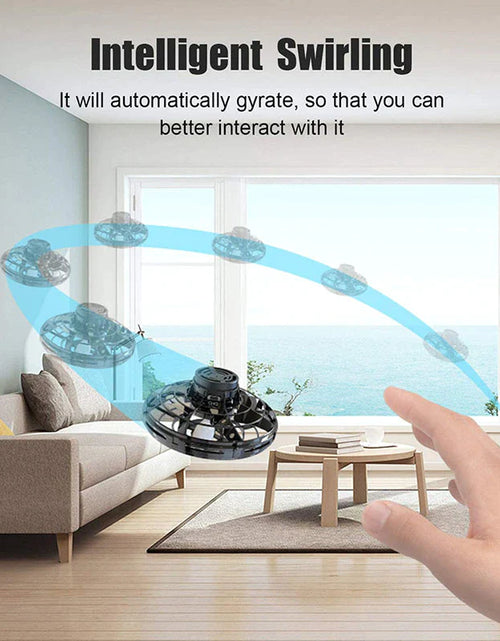 Load image into Gallery viewer, Flying Fidget Spinner Drone Ball UFO Stress Focus Hand Fun Toy LED Kids &amp; Adults

