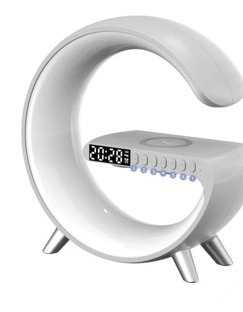 Load image into Gallery viewer, New Intelligent G Shaped LED Lamp Bluetooth Speake Wireless Charger Atmosphere Lamp App Control for Bedroom Home Decor
