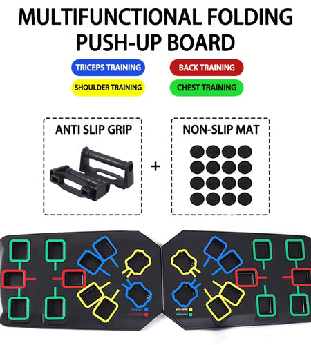 Multifunctional Folding Push up Board Set Bracket Abdominal Muscle Training Equipment Portable Push up Board Exercise Training