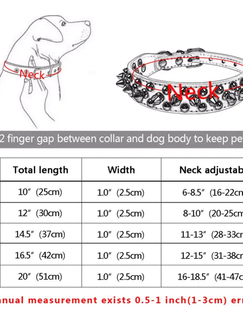 Load image into Gallery viewer, Spiked Studded Leather Dog Collar Rivets Pet Small Large Cat Pit Bull Adjustable
