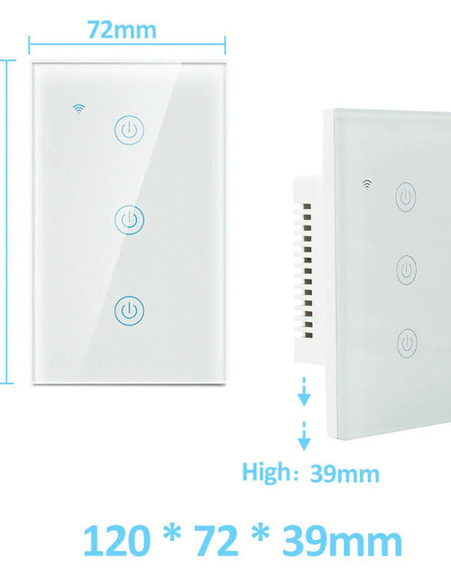 Load image into Gallery viewer, 1/2/3/4 Gang Wifi Smart Wall Touch Light Switch Glass Panel for Alexa/Google APP
