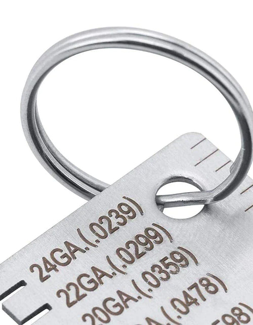 Load image into Gallery viewer, 2PCS Thickness Gage Sheet Metal Gauge Measuring Tool Wire Gauge Stainless Steel

